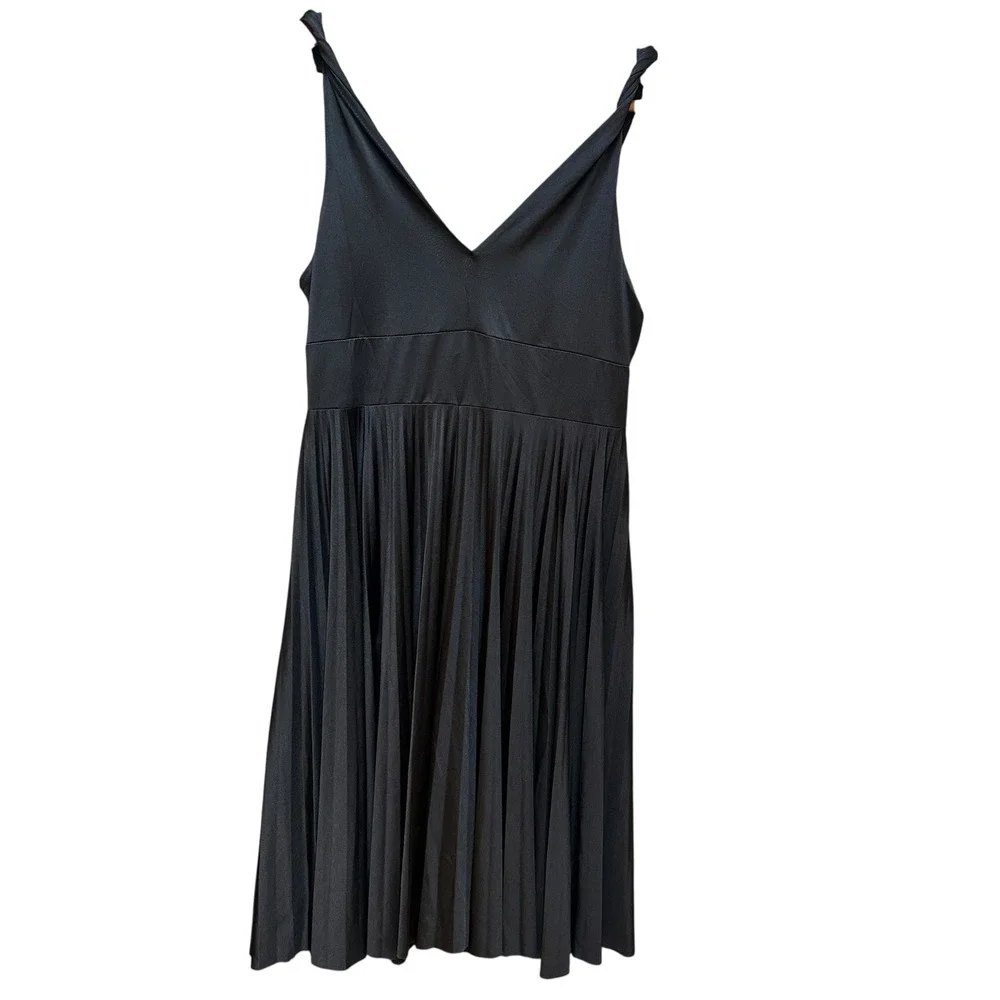 Soprano Womens Vintage Y2K‎ Black Mini Dress Pleated Witchy Whimsigoth Retro  L